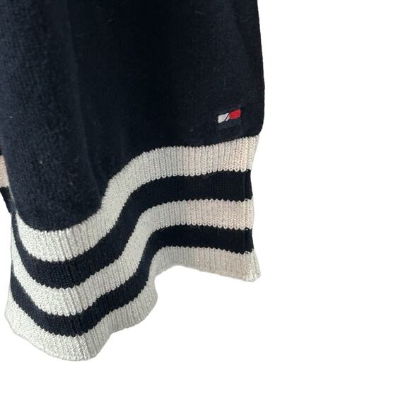 Tommy Hilfiger Plus Size 2X Navy Off Shoulder Sweater White Stripe NWT - Picture 5 of 11